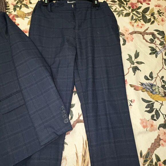 Zara windowpane navy big boys suit sz 11/12 - Picture 3 of 6